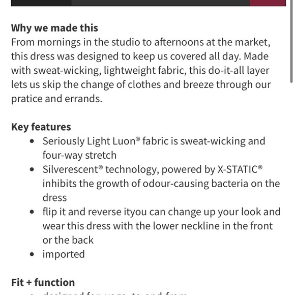 Lululemon retreat dress 8 EUC - Picture 3 of 8